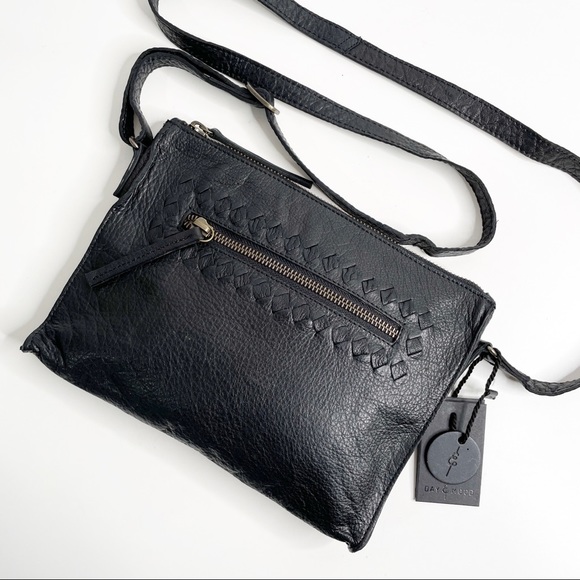 Anthropologie Handbags - Day & Mood Black leather Sting Crossbody Handbag